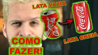 COMO FAZER A MÁGICA DA LATA QUE DESAMASSA SOZINHA TUTORIAL DE MÁGICA [upl. by Eceela863]