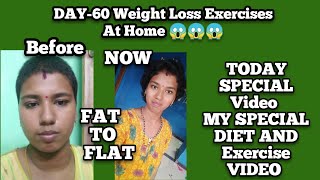 DAY60  WEIGHT LOSS EXERCISE AT HOME 😱😱😱 [upl. by Behl342]