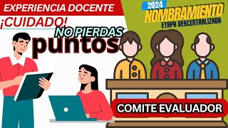 📘🔵COMO REGISTRAR LA EXPERIENCIA LABORAL NOMBRAMIENTO 2024 [upl. by Freeborn]