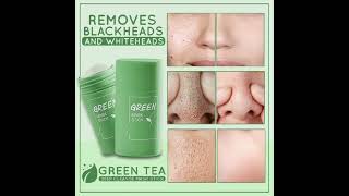 🔴Green Tea Mask Remove Blackheads Cleansing Solid Mask Acne Cleansing Moisturizing Whitening‼️ [upl. by Gaivn]