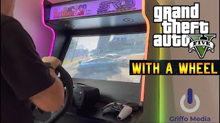 GTA 5 Grand Theft Auto V Five  With A Wheel  Fanatec  Logitech  Thrustmaster PS5  XBox X  PS4 [upl. by Billye]