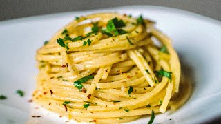 How to make SPAGHETTI AGLIO E OLIO like an ITALIAN ASMR [upl. by Leumek270]