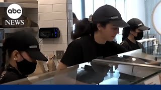 California minimum wage of at least 20 for fastfood workers to take effect Monday [upl. by Wadesworth]