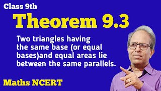 Theorem 93 maths 9th class ncert [upl. by Annaeirb410]