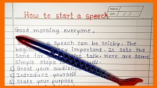 How to Start a Speech  Powerful Tips to Start a Speech speech tipsforstartspeech [upl. by Emlin]