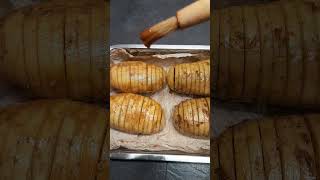 Hasselback potatoes  Full recipes on my channel food cooking potato [upl. by Lalage]