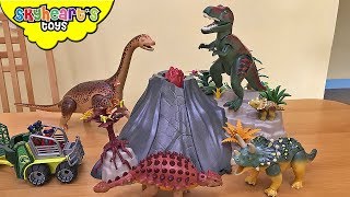 PLAYMOBIL DINOSAURS Collection TRex Volcano Ankylosaurus Jurassic world dino toys kids [upl. by Anilac]