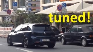 modified grey Golf VI R with black rearlights  loud exhaust sound [upl. by Eloccin]