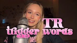 ASMR TRSOUND TRIGGER WORDS  binural mic [upl. by Ahterod]