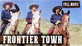 FRONTIER TOWN  Tex Ritter  Full Western Movie  English  Free Wild West Movie [upl. by Eytteb]