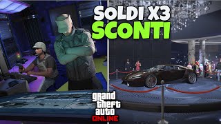 SETTIMANA BENEFACTOR SCONTI E SOLDI TRIPLI SU GTA ONLINE  AGGIORNAMENTO SETTIMANALE [upl. by Drue332]