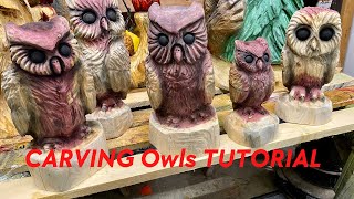 Simple OWL CARVING  TUTORIAL [upl. by Parlin]