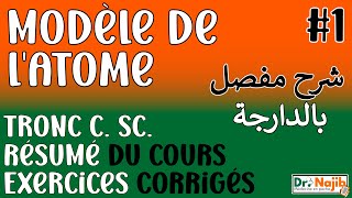 Résumé du cours Atome  Modèle de latome  TC sc  Partie 1  Dr Najib [upl. by Kacerek]