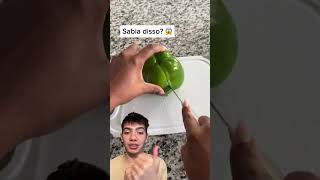 Corte pimentão sem sujeira e sem sementes DicasDeCozinha pimentão receitas cozinha [upl. by Thor]