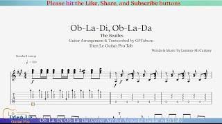 ObLaDi ObLaDa Cover Arr for Acoustic Guitar with Tab [upl. by Ika302]