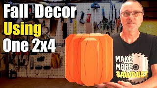 Building a Wood Pumpkin With No Talking woodworking [upl. by Ranna]