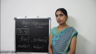 வினா எழுத்துகள்  தமிழ் இலக்கணம்  Vinaa ezhuthukal [upl. by Boeschen218]