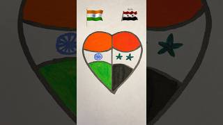 🇮🇳🇸🇾Flag Drawing  Independence Day Drawing Republic Day shorts art drawing trending [upl. by Aihtyc]