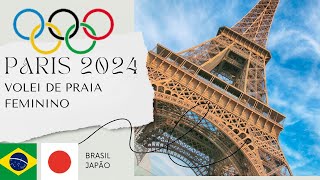 BRASIL X JAPÃO VOLEI DE PRAIA FEMININO AO VIVO OLIMPIADAS paris2024 paris2024 olimpiadas2024 [upl. by Ecyaj]