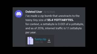 554 yottabyte zip bomb [upl. by Lenni508]