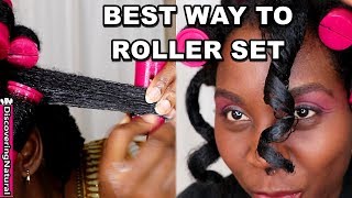 Best Way to Roller Set Natural Hair with Perm Rods [upl. by Stormie]