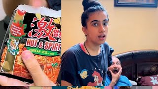 Spicy noodles challenge koreanfood ruhanakhanna challenge spicynoodleschallenge [upl. by Amikat]