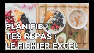 Comment planifier ses repas sur Excel le fichier modèle [upl. by Ranee]