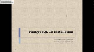 postgresql 10 installation using EDB software [upl. by Darcee]