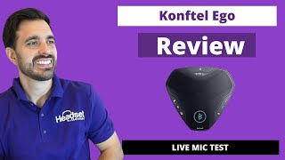 Konftel Ego Wireless Bluetooth Speakerphone Review  LIVE MIC TEST [upl. by Navillus]