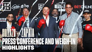 OSCAR COLLAZO VS GERARDO ZAPATA  PRESSER AND WEIGHIN HIGHLIGHTS [upl. by Terryn]