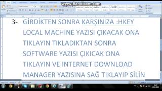 İnternet Download Manager Tam Silme Yöntemi [upl. by Esinert]