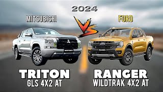 MITSUBISHI TRITON GLS 4X2 AT vs FORD RANGER WILDTRAK 4X2 AT [upl. by Ardnaxela]