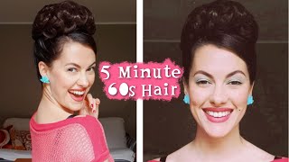 Quick 1960s Updo ⎢ IGTV TUTORIAL [upl. by Gnod612]