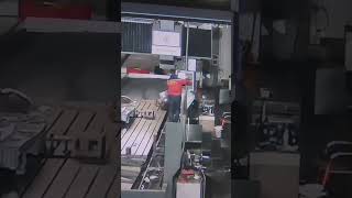 cnc machine turning milling factory tehnology manufacturing runcnc cncturningmachine crash [upl. by Atirat]