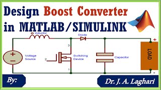 How to Design Boost Converter in MATLAB SIMULINK Software   Dr J A Laghari [upl. by Aimas775]