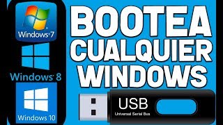 Como crear una USB Booteable con WINDOWS 788110  2018 [upl. by Wolgast]