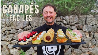 5 CANAPÉS FÁCILES Y VISTOSOS con pan de Molde 🍞  GUILLE RODRIGUEZ [upl. by Ahsatsan]