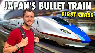 Riding FIRST CLASS On Japans Bullet Train 🇯🇵 Worth It Shinkansen [upl. by Ezana77]