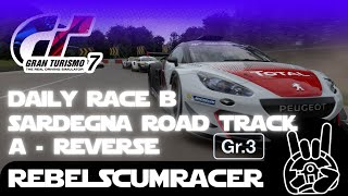 Gran Turismo 7  Daily Race B  Sardegna Road Track A  Reverse  Gr3  Full Race [upl. by Opportuna]