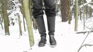 Russian Jackboots in winter forest  Юфтевые сапоги в зимнем лесу [upl. by Ecydnac131]