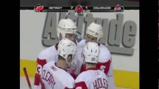 Johan Franzen Hat Trick Game 4 2008  Colorado [upl. by Cymbre232]