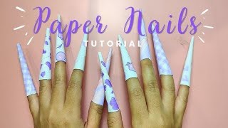 How to make paper nail 💅 paper nail kaise banaye Easy origami paper nail paper nail 💅 [upl. by Cartwright]