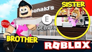 SISTER Vs BROTHER BLOXBURG JOBS CHALLENGE Roblox [upl. by Rebel156]