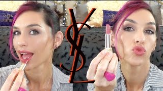 Yves Saint Laurent Rouge Pur Couture Lipstick Review [upl. by Lundeen]