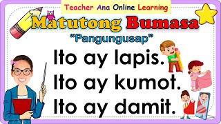 Reading Lesson for kids ll Pagbasa ng PANGUNGUSAP ll Simpleng Pangungusap for Grade 1 and Grade 2 [upl. by Arch]