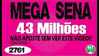 DICAS PARA GANHAR NA MEGA SENA  CONCURSO 2761 [upl. by Dhiman]