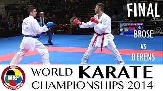 BROSE vs BERENS Final Kumite 60kg 2014 World Karate Championships  WORLD KARATE FEDERATION [upl. by Anima]