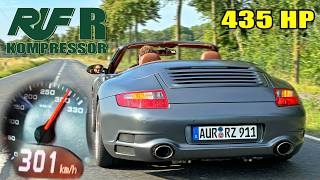 PORSCHE 997 Carrera S RUF R KOMPRESSOR  0100 100200 TOP SPEED amp SOUND [upl. by Ramsden]