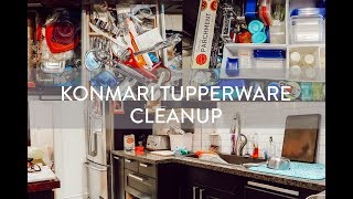 KONMARI TUPPERWARE CLEANUP  Before and After [upl. by Ystap]