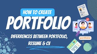 Portfolio How to create a portfolio differences between a portfolio a cv and a Resume [upl. by Airla641]